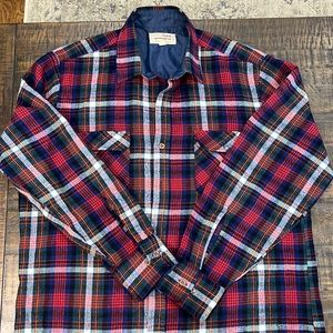 Vintage Flannel, plaid, 100% acrylic fabric, freshly laundered, no defects